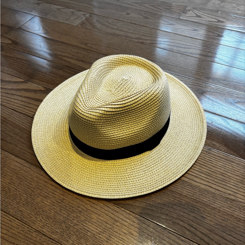 Solar Escape Straw Look Fedora Sun Hat
